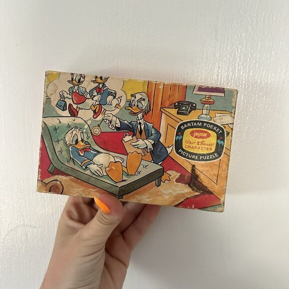 Vintage 1967 Disney Character Jaymar Bantam Pocket Picture Puzzle Donald Duck - Picture 1 of 13